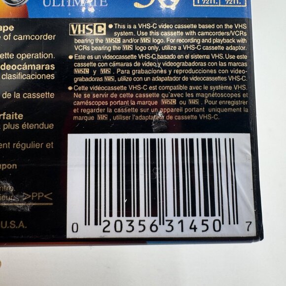 TDK VHS-C HG Ultimate 30 Camcorder Cassette Blank Recording Tape OEM New Sealed - Picture 7 of 8